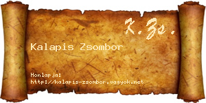 Kalapis Zsombor névjegykártya