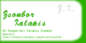 zsombor kalapis business card